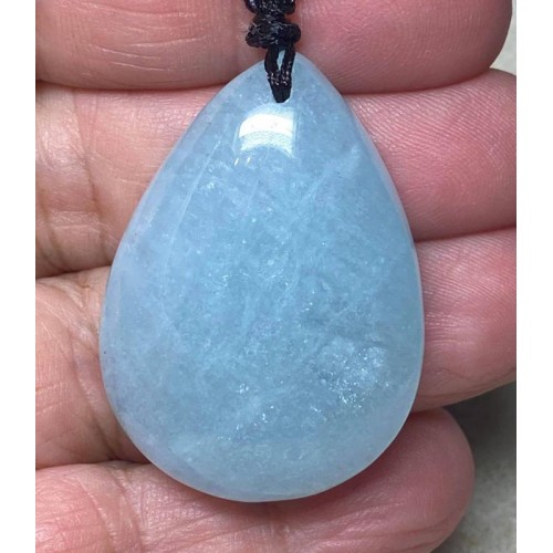 Aquamarine Gemstone Teardrop Pendant 07